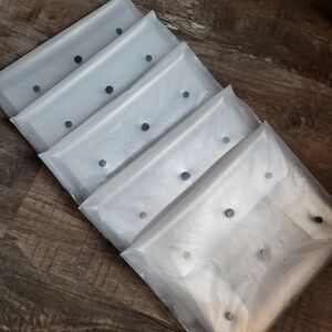 5-PACK Multipurpose Clear Clutch Makeup Bag NEW 10x8